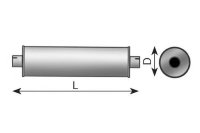 89403 DINEX TORPEDO MUFFLER OD 184,0 mm, L=800 mm, ID 102,0 mm Глушитель