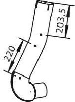 Dinex 28161 42048021 IVECO Передняя труба