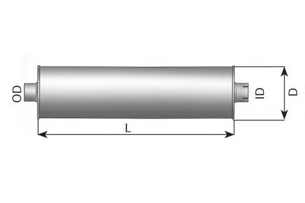 40401 DINEX COMBINED SILENCER/SPARK ARREST D 101,6 mm Глушитель