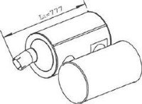 Dinex 28468 41213999 IVECO Глушитель