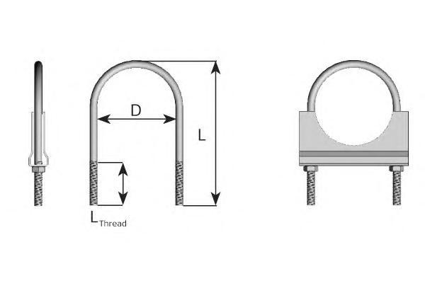90192 DINEX U-CLAMPS D 92,0 mm У-образный хомут