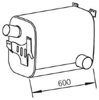 51343 DINEX 628.490.0701 MERCEDES Глушитель